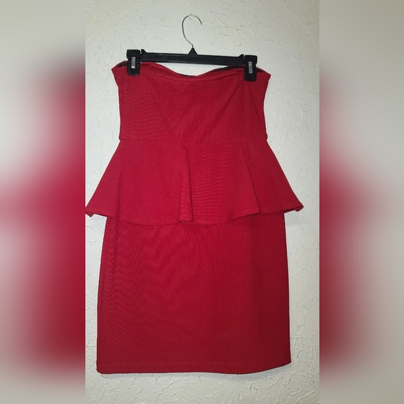 NWOT - New Red Peplum Dress - Valentines Day - Picture 3 of 6